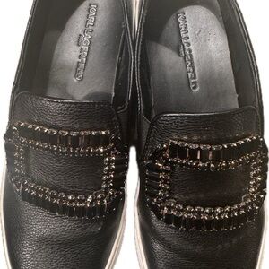 Karl Lagerfeld Black Embellished Sneakers